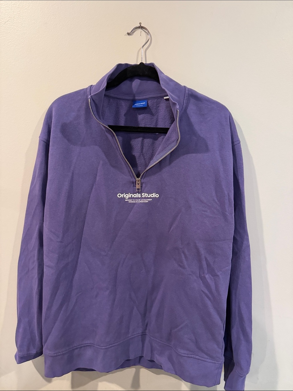 Jack and Jones Purple Quarter-Zip Pullover